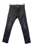 Vorschaubild 1 von Ripped Jeans Kinder Schwarz Gr. 164 Baumwolle Uni Streetwear 40 cm L30