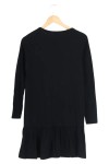 Vorschaubild 2 von Freizeitkleid Damen Gr. 34 Schwarz Baumwolle Uni Casual Minimalistisch