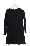 Vorschaubild 1 von Freizeitkleid Damen Gr. 34 Schwarz Baumwolle Uni Casual Minimalistisch
