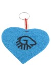 Vorschaubild 1 von Schlüsselanhänger Blau Filz Herz Schaf Logo Casual Vintage
