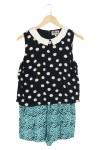 Vorschaubild 1 von Damen Jumpsuit Viskose Punkte Geometrisch Mehrfarbig Gr. M