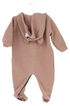 Vorschaubild 2 von Schlafanzug Kinder Braun Gr. 68 Overall mit Kapuze Tiermotiv Casual