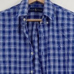 Vorschaubild 4 von Freizeithemd Herren Blau Gr. 44/XS Baumwolle Kariert Casual
