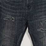 Vorschaubild 4 von Ripped Jeans Damen Gr. W32/42/XL Schwarz Baumwolle Uni Casual 41 cm 69 cm