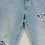 Vorschaubild 4 von Ripped Jeans Damen Blau Gr. W32/42/XL Baumwolle Uni Streetwear 40 cm Knopf