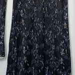 Vorschaubild 4 von Freizeitkleid Damen Schwarz Gr. 36/S Viskose Grafisch Modern 93 cm