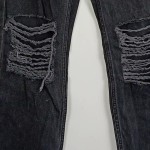 Vorschaubild 5 von Jeans Straight Leg Damen Gr. W25/32/XXS Schwarz Baumwolle Uni Freizeit