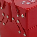 Vorschaubild 2 von Werkzeugkoffer Aufbewahrungsbox Rot Metall 8 cm 7.5 cm