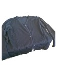 Vorschaubild 2 von Strickjacke Damen Schwarz Gr. 36/S Wolle Polyacryl Uni Casual Langarm