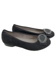 Vorschaubild 1 von Ballerinas Damen Gr. 37 Schwarz Wildleder Slip-On Casual Alltag Uni