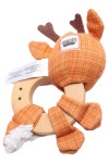 Vorschaubild 2 von Greifling Reh Holz Stoff Orange Motorikspielzeug Baby Natur Charmant