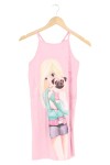 Vorschaubild 1 von Kinder Sommerkleid Gr. 128 Rosa Mädchen Mops Print Casual