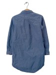 Vorschaubild 2 von Hemdbluse Kinder Gr. 116 Blau Baumwolle Uni Casual Langarm Freizeit