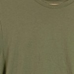 Vorschaubild 4 von T-Shirt Herren Gr. 50/M Oliv Baumwolle Uni Casual Kurzarm Freizeit