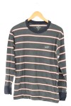 Vorschaubild 1 von Herren Langarmshirt Gr. 44/XS gestreift Logo Baumwolle Freizeit
