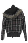 Vorschaubild 2 von CASUAL Damen Bomberjacke Gr. 36/S Mehrfarbig Kariert mit Kapuze