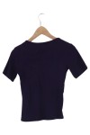 Vorschaubild 2 von Damen T-Shirt Gr. 32/XXS Lila Casual Kurzarm Baumwolle
