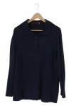 Vorschaubild 1 von Damen Pullover Polokragen Gr. 42/XL Blau Baumwolle