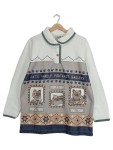 Vorschaubild 1 von Fleecepullover Damen Gr. 38/M Weiß Polyester Tiermotive Casual