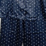 Vorschaubild 5 von Schlafanzug Damen Blau Gr. 40/L Polyester Sterne Klassisch Freizeit