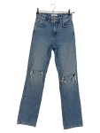 Vorschaubild 1 von Ripped Jeans Damen Gr. W25/32/XXS Blau Baumwolle Uni Casual Gerade L33