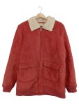Vorschaubild 1 von Pelzjacke Damen Gr. 40/L Rot Polyester Uni Casual Langarm Freizeit