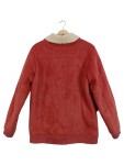 Vorschaubild 2 von Pelzjacke Damen Gr. 40/L Rot Polyester Uni Casual Langarm Freizeit