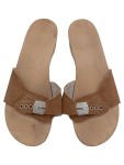 Vorschaubild 2 von Plateausandalen Damen Gr. 41 Braun Wildleder Schnalle 3.5 cm Casual Uni