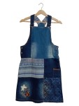 Vorschaubild 1 von Jeanskleid Kinder Gr. 158 Blau Baumwolle Ethno Casual Freizeit Schnalle
