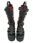 Vorschaubild 2 von Plateausandalen Damen Gr. 41 Schwarz Lederimitat Schnallen 9 cm Uni