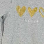 Vorschaubild 4 von Sweatshirt Kinder Grau Gr. 134 Baumwolle Meliert Casual Langarm Freizeit