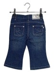 Vorschaubild 2 von Bootcut Jeans Kinder Gr. 86 Blau Baumwolle Uni Casual Freizeit Gürtel