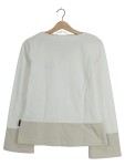 Vorschaubild 2 von Fleecepullover Damen Gr. 38/M Weiß Polyester Uni Outdoor Langarm