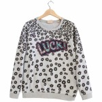 Vorschaubild 1 von Sweatshirt Kinder Grau Gr. 158 Baumwolle Tiermotive Casual Langarm