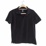 Vorschaubild 1 von Poloshirt Herren Schwarz Gr. 48/M Baumwolle Grafisch Casual Kurzarm Knopf