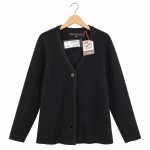 Vorschaubild 1 von Strickjacke Damen Gr. 34/XS Schwarz Wolle Uni Klassisch Business Langarm