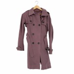 Vorschaubild 1 von Trenchcoat Damen Lila Gr. 36/S Baumwolle Uni Klassisch