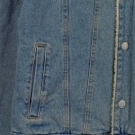 Vorschaubild 4 von Jeansjacke Herren Gr. 52/L Blau Baumwolle Uni Casual Langarm Freizeit