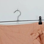 Vorschaubild 4 von Wickelrock Damen Rosa Gr. 36/S Leinen Uni Feminin Freizeit Rüschen