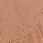 Vorschaubild 5 von Wickelrock Damen Rosa Gr. 36/S Leinen Uni Feminin Freizeit Rüschen
