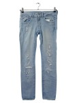 Vorschaubild 1 von Ripped Jeans Damen Gr. W27/36/S Blau Baumwolle Uni Casual Schmal L31