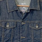 Vorschaubild 4 von Jeansjacke Herren Gr. 52/L Blau Baumwolle Uni Casual Langarm Knopf