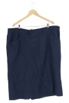 Vorschaubild 2 von Damen Bleistiftrock Blau Gr. 42/XL Elegant Business Baumwolle Midi