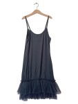 Vorschaubild 2 von Unterkleid Damen Grau Gr. 36/S Polyester Uni Feminin Ärmellos Alltag 90 cm