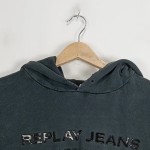 Vorschaubild 4 von Kapuzenpullover Herren Schwarz Gr. 52/L Baumwolle Schriftzug Streetwear