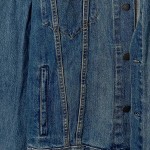Vorschaubild 4 von Jeansjacke Herren Gr. 52/L Blau Baumwolle Uni Casual Langarm Freizeit