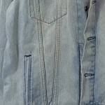 Vorschaubild 4 von Jeansjacke Herren Gr. 52/L Blau Baumwolle Uni Casual Langarm