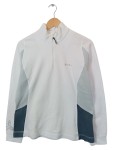 Vorschaubild 1 von Fleecepullover Damen Weiß Gr. 42/XL Polyester Uni Sportlich Langarm