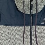 Vorschaubild 4 von Fleecejacke Damen Gr. 40/L Grau Polyester Fischgrätenmuster Langarm