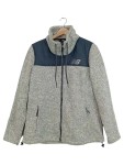 Vorschaubild 1 von Fleecejacke Damen Gr. 40/L Grau Polyester Fischgrätenmuster Langarm